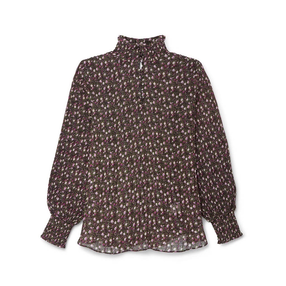 Cabi Knife Pleat Blouse M